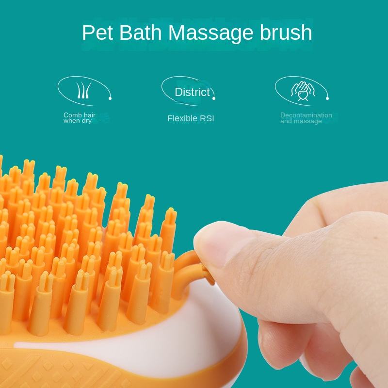 Dog Cat 2-in-1 Silicone Bath Brush