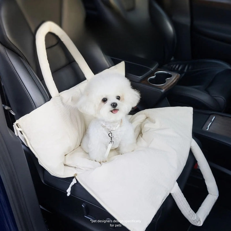 Portable Pet Car Seat with Safety Leash