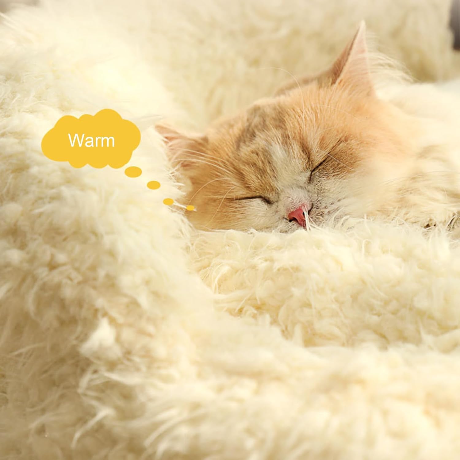 Alpaca Calming Pet Bed with Plush Pads