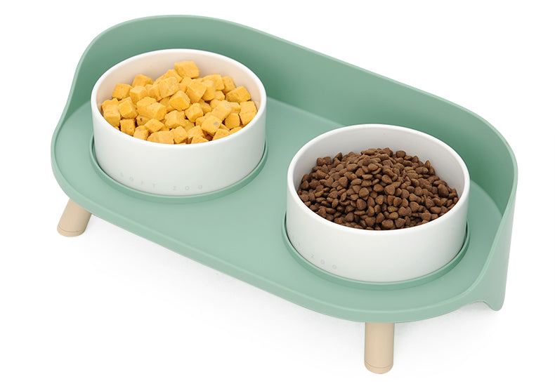 Double Ceramic Pet Feeding Bowl