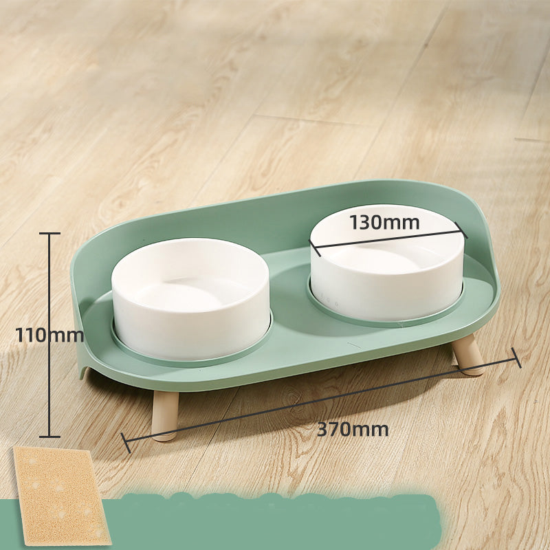 Double Ceramic Pet Feeding Bowl