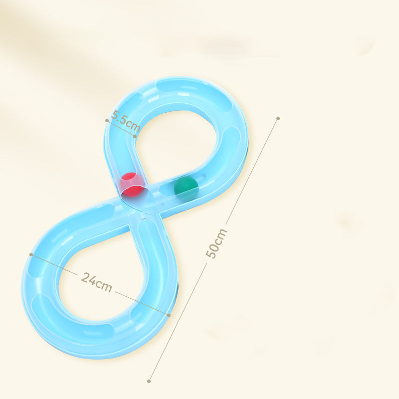 Self-Spinning Cat Track Ball Toy