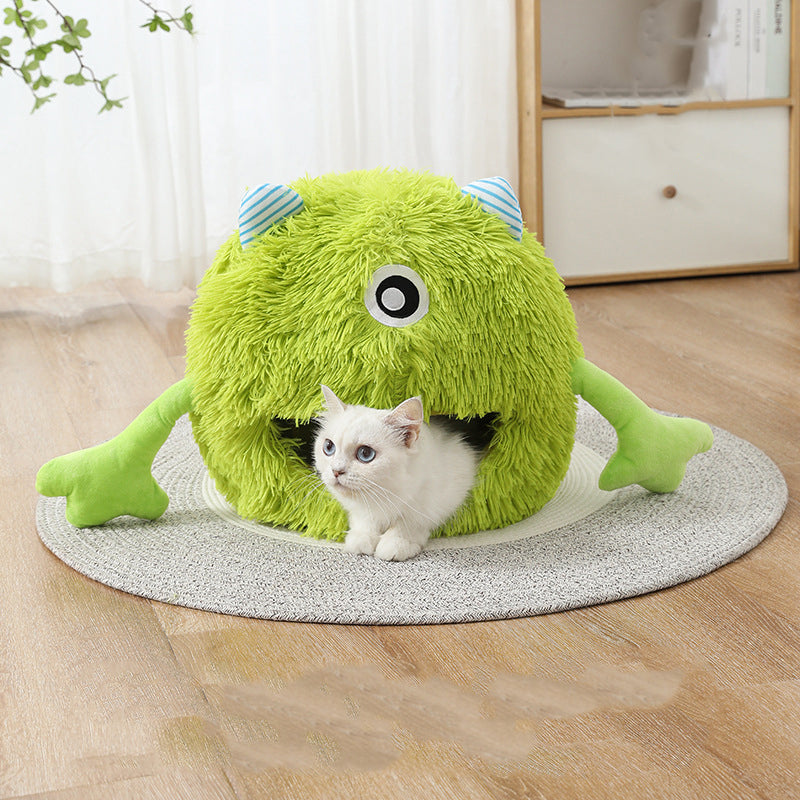 Fluffy Round Cat & Small Dog Bed