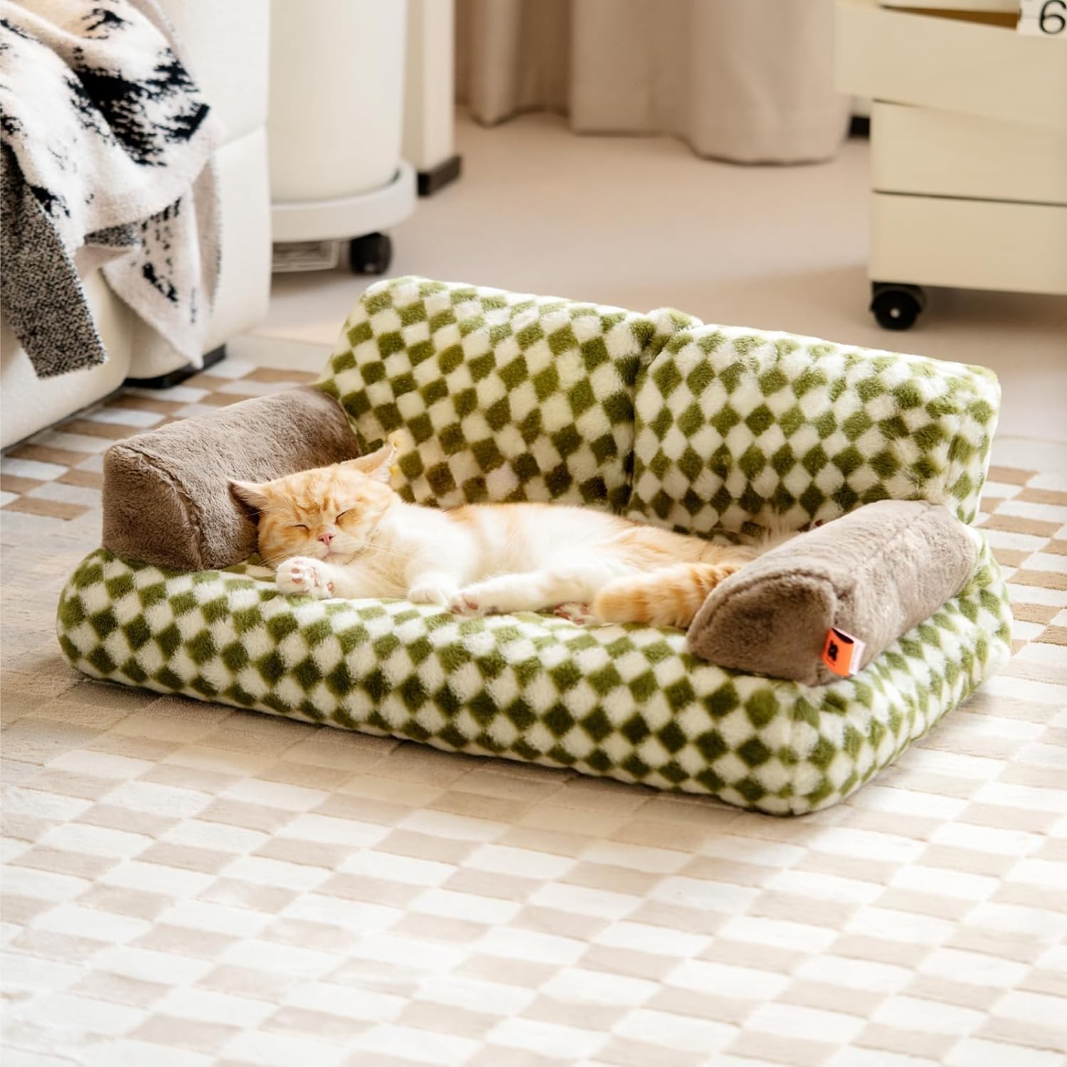 Washable Fluffy Pet Couch Bed