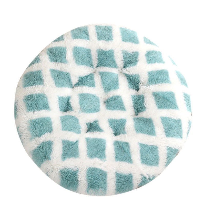 Round Plush Pet Bed for Cats & Dogs