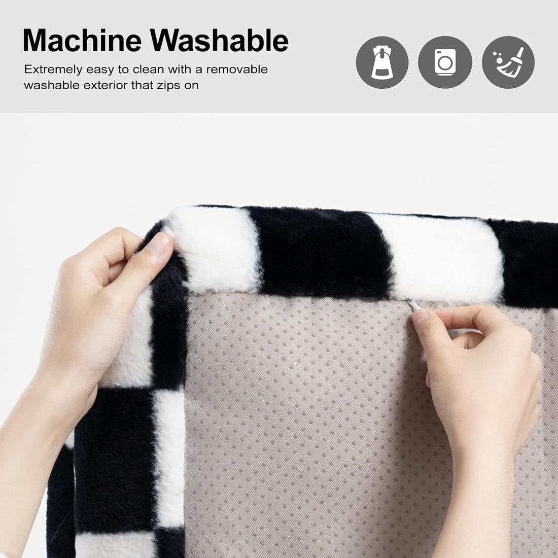 Washable Fluffy Pet Couch Bed