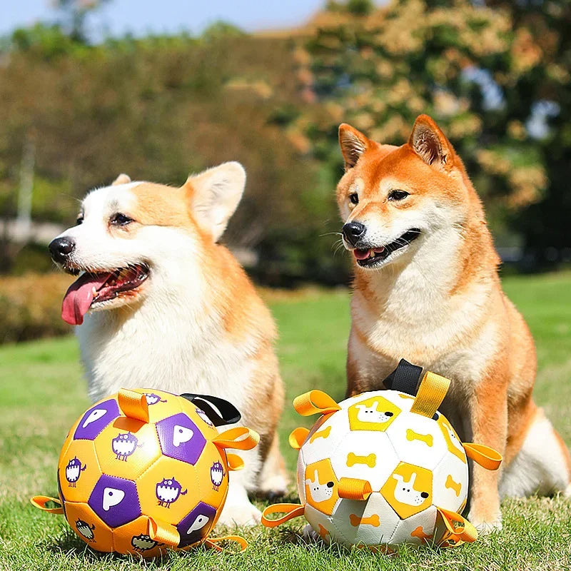 Interactive Soccer Dog Chew Toy Ball