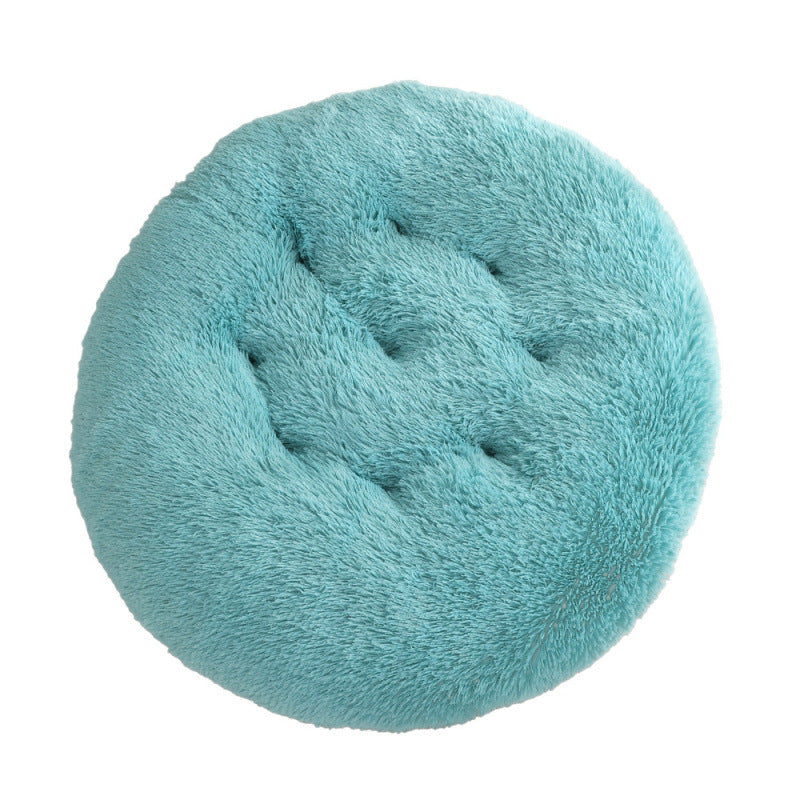Round Plush Pet Bed for Cats & Dogs