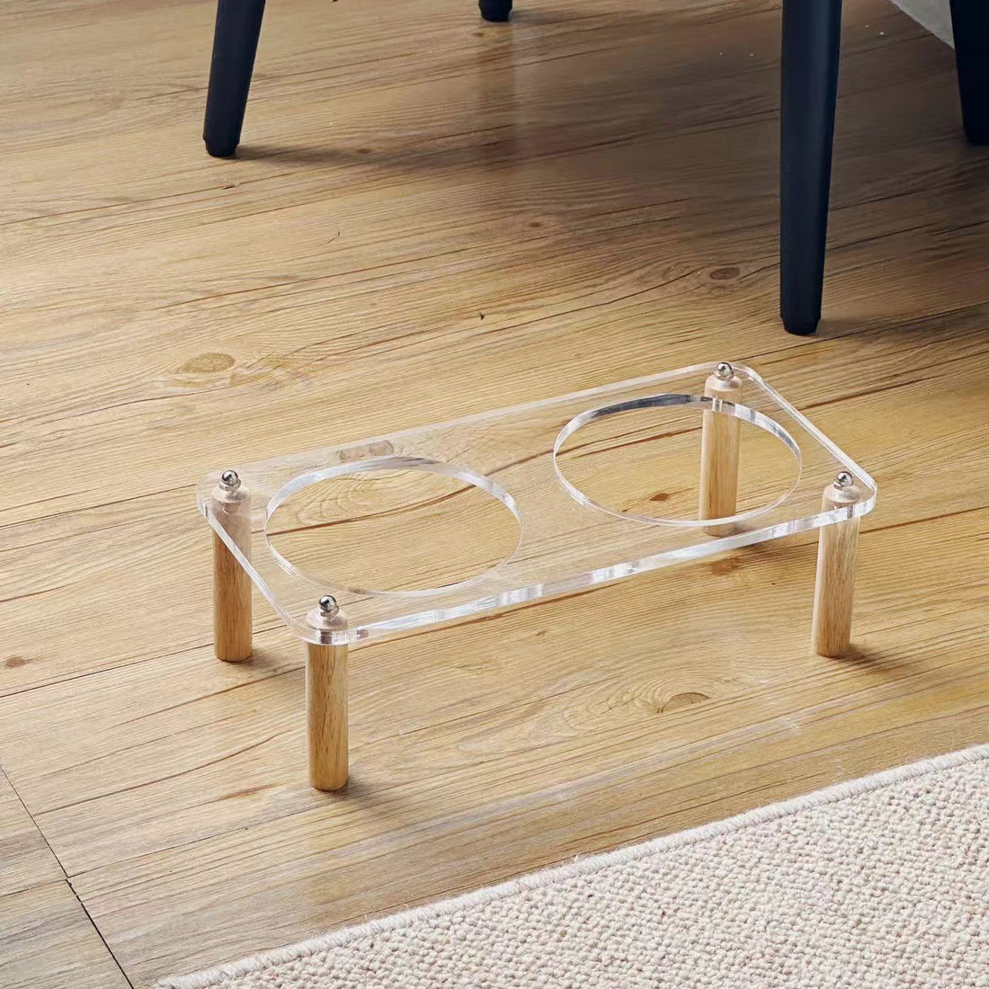 Anti-Tip Elevated Double Pet Bowl