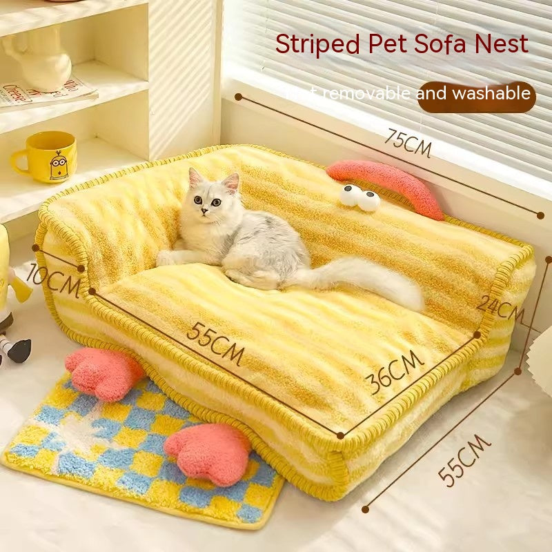 Removable & Washable Winter Cat Bed
