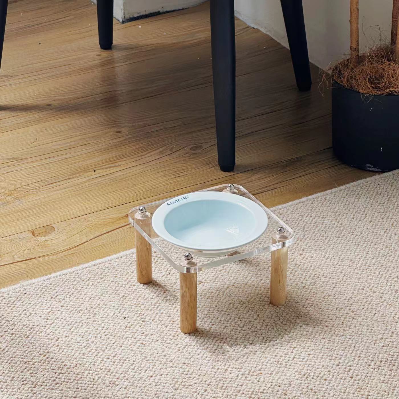 Anti-Tip Elevated Double Pet Bowl