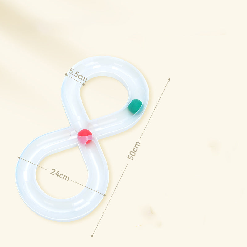 Self-Spinning Cat Track Ball Toy