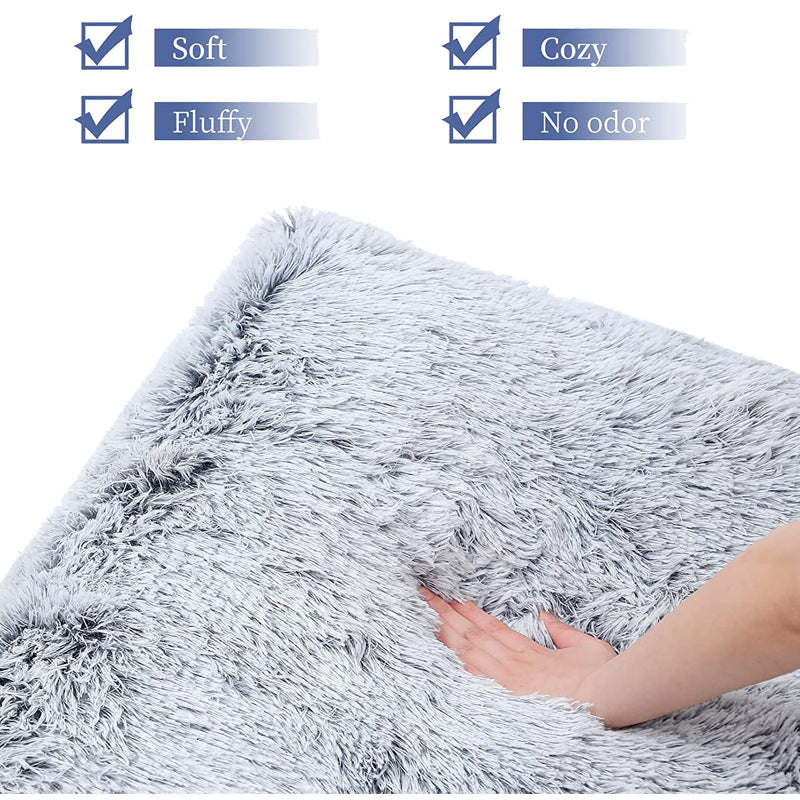 Plush Memory Foam Square Pet Bed